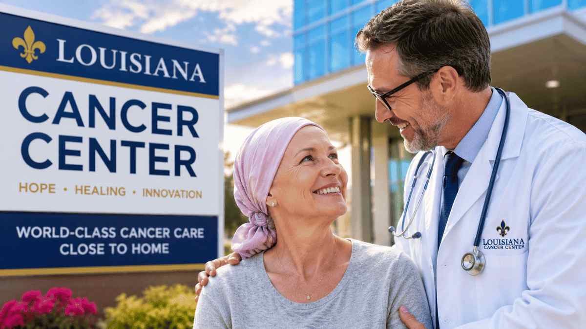 Hopeful American cancer patient meeting with an oncology specialist at a leading Louisiana cancer hospital, showcasing advanced treatment, compassionate care, and modern cancer medicine in 2026.
